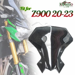 BLACK Motorcycle Windshield Windscreen Fit For Kawasaki Z900 2020-2023 2021 2022 - Picture 1 of 7