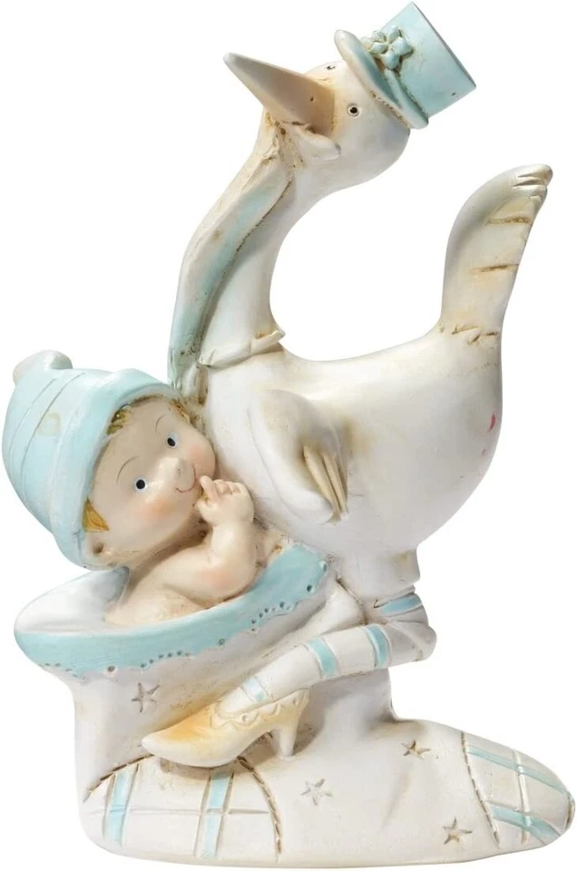 Storch mit Baby im Schuh blau 8 cm  HF 3780088 - Bild 1 von 1