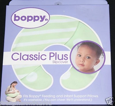 Boppy Classic Plus Polka Dot Stripe Green Slipcover new without packaging - Image 1 of 4