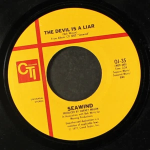 SEAWIND: the devil is a liar / make up your mind CTI 7" Single 45 RPM - Picture 1 of 2