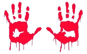 Blutige Hände  Aufkleber Sticker Tuning - Bild 1 von 1