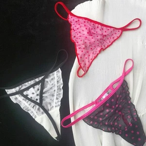 Lace Thong Polka Dot Lingerie All Season Wear Brand New Condition Hotel Lingerie - Picture 1 of 7