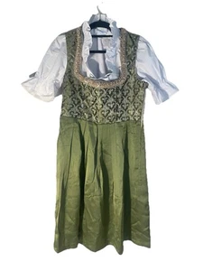 Bavaria Trachten Women’s US L EU 40 Dirndl Dress Green Oktoberfest Costume - Picture 1 of 13
