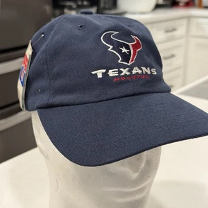 Vintage 1990’s Headmost NFL Official Houston Texans Blue Adjustable Snapback Hat - Picture 1 of 9