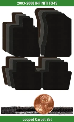 Juego de alfombrillas clásicas personalizadas para Infiniti FX45 2003-2008 (4 piezas) #T1U Foto 1 de 4