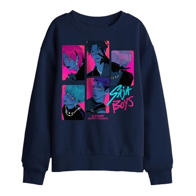 NETFLIX Kpop Demon Hunters Saja Jungen Dämonen Kinder Sweatshirt 5-13 Jahre, Navy