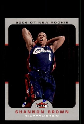 Signed Basketball Card Auto Shannon Brown 2006-07 Fleer #242 Cleveland Cavaliers - Image 1 of 2