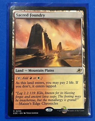 Sacred Foundry Edge of Eternities EOE MTG Magic the Gathering Rare Land 0256 256 - Image 1 of 4