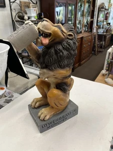 Vintage Lowenbrau Munich Mascot Lion Statue - Picture 1 of 8