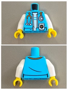 LEGO Medium Azure Torso Open Jacket Stethoscope 973pb5260c01 cty1658 cty1608 - Picture 1 of 1