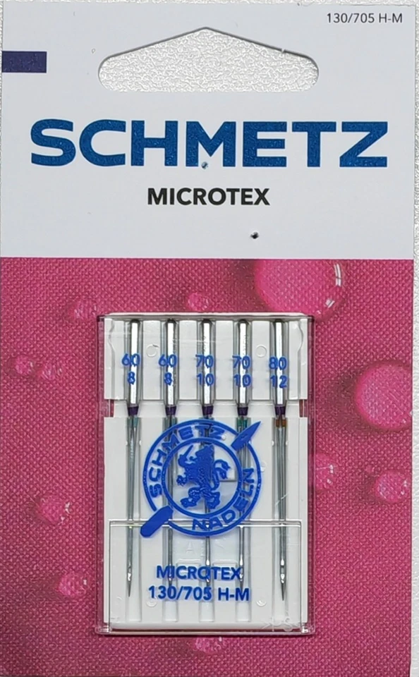 SCHMETZ MICROTEX AGHI MACCHINA DA CUCIRE - AGHI PER MICROFIBRA - 130/705 H-M