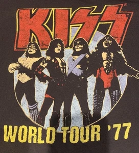 Kiss World Tour '77 T-Shirt Größe 2XL. 100% Baumwolle - Bild 1 von 5