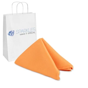 100 pcs 20"x20" inch Polyester Cloth Napkin - Orange - Wedding Linen no - Picture 1 of 6
