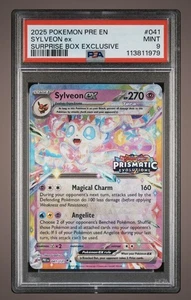 2025 POKEMON PRISMATIC ECLIPSE #041 SYLVEON EX PSA 9 MINT STAMPED PROMO - Picture 1 of 2