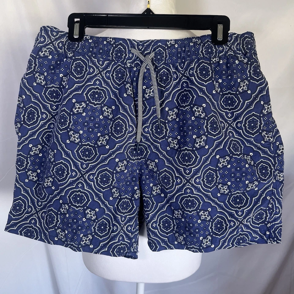 Reyn Spooner Men's 6" Swim Trunks, Kaimana Bandana-Twilight Blue Size Medium - Image 1 of 4