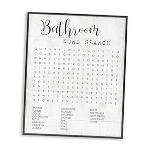Stupell Industries Bathroom Search Fun Family Word, Design by Daphne Polselli - Picture 1 of 7