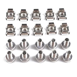 10pcs M5 Mounting Screws& Cage Nuts For Server Network AV Rackmount Equipment T - Photo 1/12
