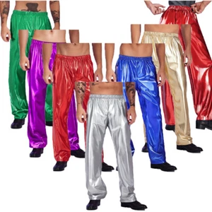 Men Costume Music Clubwear Disco Pants Stage Nightclub Cosplay Sweatpants Jazz - Picture 1 of 39