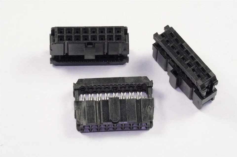 Lot of 3 746285-3 AMP Latch Connector Receptacle 2 Row 16 Position 2.54mm IDC - Image 1 of 1