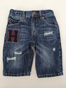 Tommy Hilfiger Boys Distressed Blue Denim Shorts Adj Waist Size 6 - Picture 1 of 12