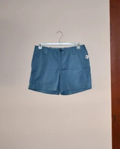Women's Blue 100% Cotton Chino Shorts Size 8 NWT - Picture 1 of 4