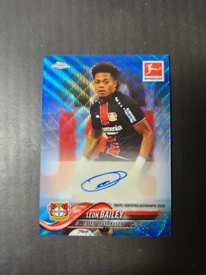 2018-19 Topps Chrome Bundesliga - Blue Wave Refractor Autographs #38 Leon Bailey - Image 1 of 3