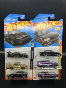 HotWheels Lot Of 6 Misc Lot MB Cadillac LBWK Silvia Mustang Gt500 Black Mercedes - Picture 1 of 5