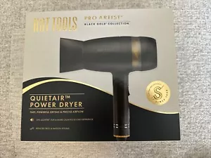Hot Tools Pro Artist Black Gold Collection Quietair Power Hair Dryer - Picture 1 of 3