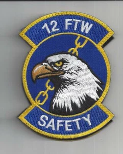 PATCH USAF 12TH FLYING TRAINING WING FTW SAFETY 4" - Bild 1 von 1
