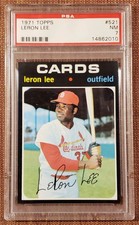 1971 Topps #521 Leron Lee St. Louis Cardinals Original Baseball Card PSA 7