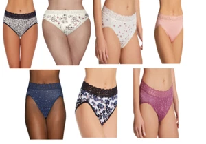 Paquete de 3 bragas Vanity Fair LACE HI~CUT, 13280, IMPRESIONES SURTIDAS talla -6~7~8~9 - Imagen 1 de 4
