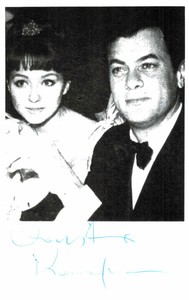 Christine Kaufmann Original Signature On Card No. 8215 E