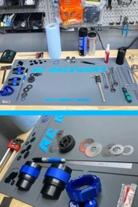 Alfombrilla Pit RC Raceworx Original 18x36 - Gris y Azul - Imagen 1 de 6