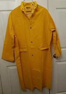 West Chester Raincoat, Series:4148 Unisex L Yellow 54 in Chest 48 in Length SNAP - Picture 1 of 12
