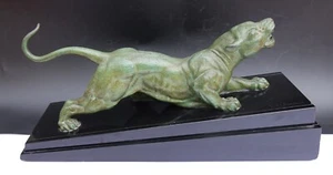 Art Deco Bronze Lioness Sculpture by Demetre H. Chiparus w/ Original Marble Base - Picture 1 of 24