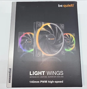 4x be quiet! Light Wings 140mm PWM high-speed Gehäuselüfter 3er Pack + 1 + Hub - Photo 1/4
