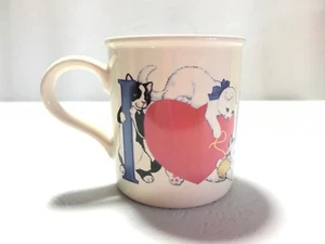 I LOVE CATS White Pink Coffee Tea Cup Mug - Picture 1 of 4