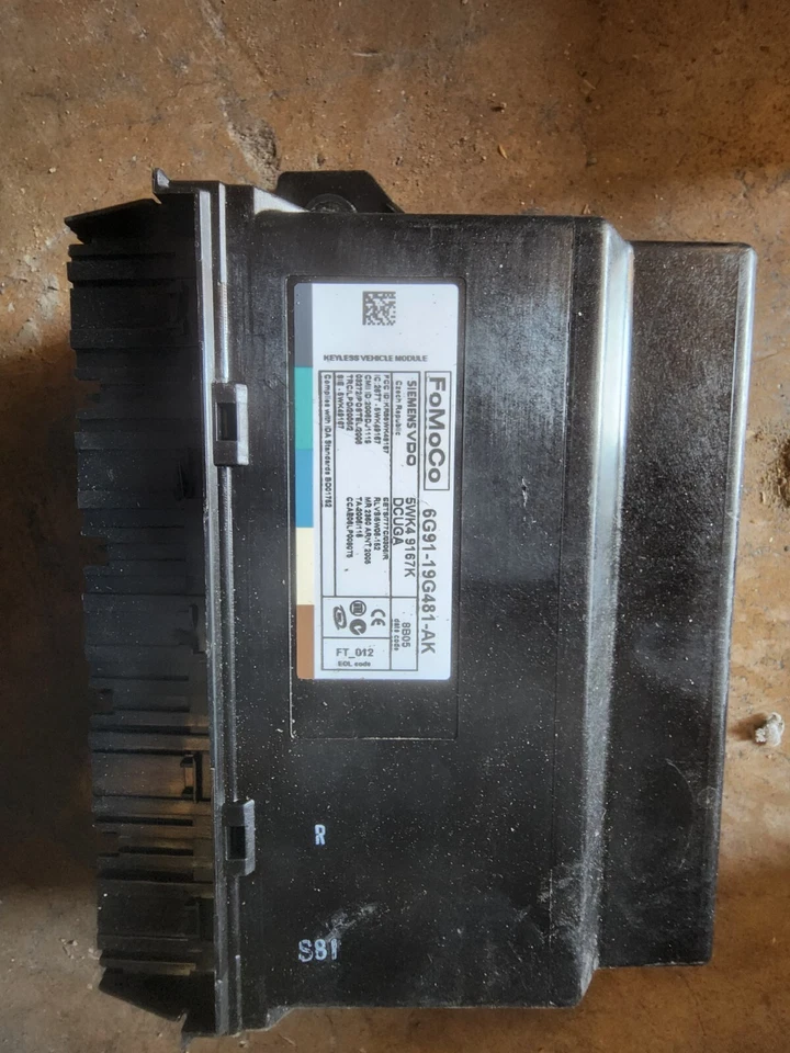 Jaguar XF 2009 2010 2011 MÓDULO DE SEGURIDAD SIN LLAVE 6G91-19G481-AK Foto 1 de 1