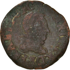 [#867956] Coin, France, Henri III, Double Tournois, 158[1], Grenoble, F, Cop, pe