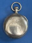 18S  COIN SILVER 3 HINGE POCKET WATCH CASE 82 GRAMS
