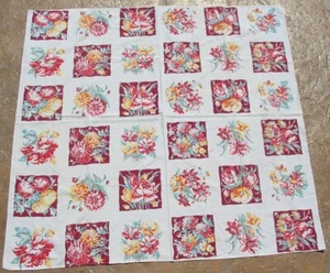 Tovaglia cucina vintage retrò floreale fiori luminosi 45x48 motivo griglia narcisi - Foto 1 di 7