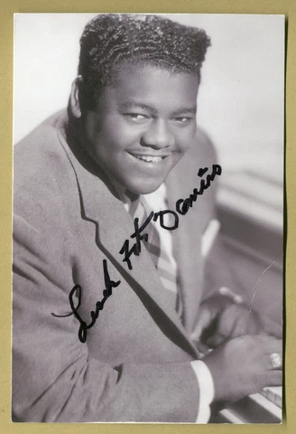 Fats Domino (1928-2017) - Pianist and singer - Late signed photo - 2000s - COA Cover