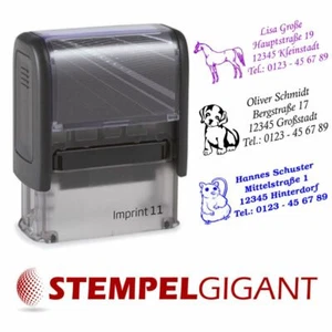 Schülerstempel - Adressstempel - 38x14mm - 4 Zeilen - von STEMPELGIGANT - Bild 1 von 1