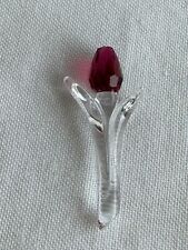 Swarovski Crystal Miniature 1.25" Tulip Flower Red