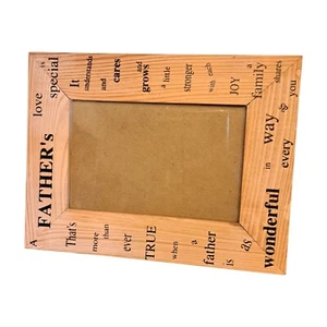 Father's Love Picture Photo Frame Wooden For 5.5 X 3.5 Inch Photo - Picture 1 of 8
