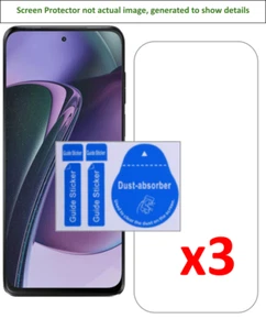 3x Motorola Moto G Stylus 2023/2024 Screen Protector w/cloth + install stickers - Picture 1 of 3