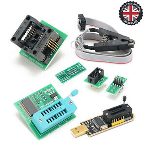 Usb Ch341a Bios Eeprom Programmer + Soic8 Clip + Soic8 Adapter + 1.8v Adapter UK