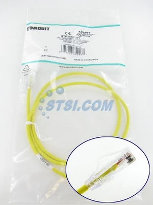 Panduit UTP28SP3YL Cat6 28awg Network Patch Cable, 3 Ft Yellow ~STSI - Image 1 of 4