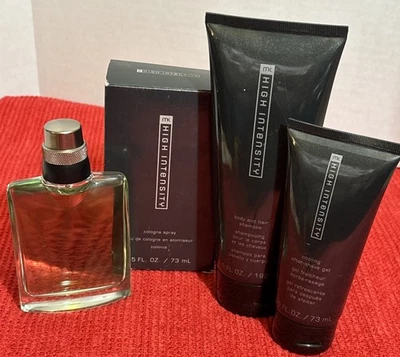 Mary Kay HIGH INTENSITY Cologne +Cooling AFTER SHAVE GEL+Body & Hair Shampoo NOS - Image 1 of 4