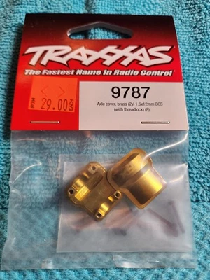 Traxxas #9787 Brass Axle Diff Covers (2) TRX-4M TRX-4MT Gold Add Weight Low NIP - Image 1 of 2
